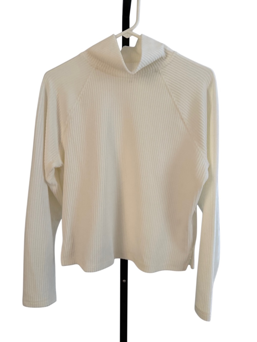 Haven Well Within Ribbed Mock Neck Long Sleeve Top Size S Organic Cotton Basic